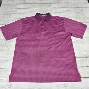 Nick Price Polo Shirt Men Large Purple Jack Daniels Embroidered Golf Top Short